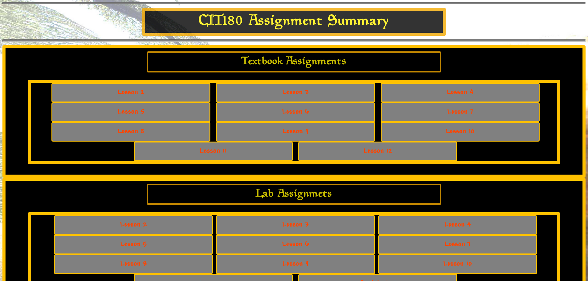 Screenshot of the site